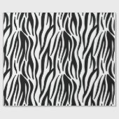白くおよび黒いシマウマパターン ラッピングペーパー (フラット)