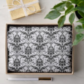 白くおよび黒いダマスク織のティッシュペーパー 薄葉紙 (ギフト)