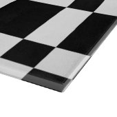 白くおよび黒いチェック模様 カッティングボード (角)