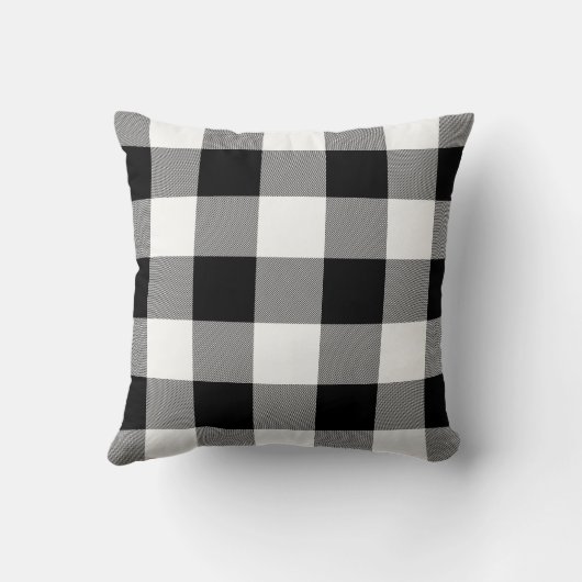 白くおよび黒いバッファローの点検 クッション (裏面)