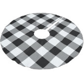 白くおよび黒いバッファローの点検-格子縞の木のスカート ブラッシュドポリエステルツリースカート (アングル)