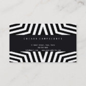 白くおよび黒い星パターンが付いている名刺 名刺 (裏面)