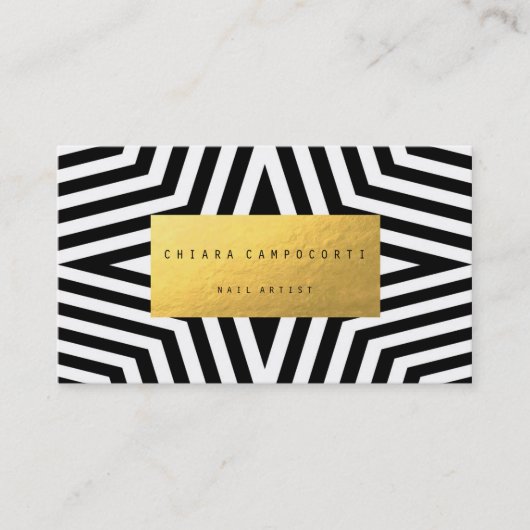 白くおよび黒い星パターンが付いている名刺 名刺 (正面)