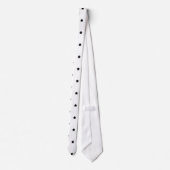 白くおよび黒い星パターン ネクタイ (裏面)