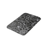 白くおよび黒い曼荼羅パターン バスマット (アングル)