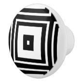 白くおよび黒い正方形の陶磁器のノブに入り込むこと セラミックノブ (右)