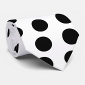 白くおよび黒い水玉模様のネクタイ ネクタイ (ロール)