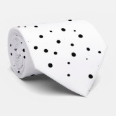 白くおよび黒い点 ネクタイ (ロール)