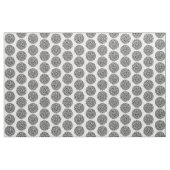 白くおよび黒い花 ファブリック (ヤード)