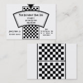 白くおよび黒い飲食業カード 名刺 (正面/裏面)