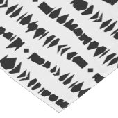 白くおよび黒くコンテンポラリーな種族は縞で飾ります ショートテーブルランナー (コーナー)