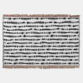 白くおよび黒くコンテンポラリーな種族は縞で飾ります スローブランケット (正面)