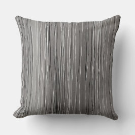 白くおよび黒くストライプのな灰色の水彩画 クッション