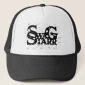 白くか黒いロゴによってはね飛ばされるペンキの帽子 キャップ (正面)