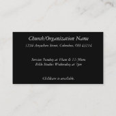 白くか黒い名刺の金ゴールドの十字 名刺 (裏面)