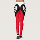 白くか黒くまたは赤いレギンスを個人化して下さい レギンス (裏面)