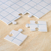 白くしわになった紙青い線 ジグソーパズル (側面)