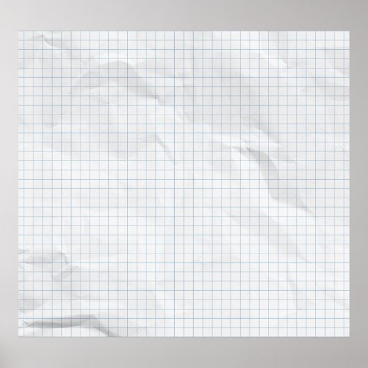 白くしわになった紙青い線 ポスター (正面)