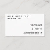 白くて無地の 名刺 (正面)