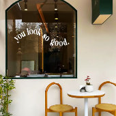 白くて見栄えが良い ミラー＆ウィンドウ クリング ウィンドウサイン