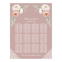 白くほこりっぽいバラ結婚の花の座席表