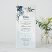 白くほこりっぽい青と海軍の花々緑 メニュー (スタンド正面)