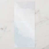 白くほこりっぽい青と海軍の花々緑 メニュー (裏面)