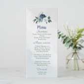 白くほこりっぽい青と海軍の花々緑 メニュー (スタンド正面)