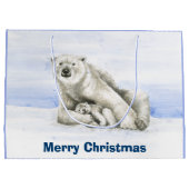 白くまおよびカブス ラージペーパーバッグ (裏面)