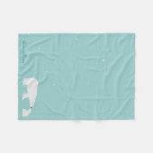 白くまおよびベビーのカブスのフリースブランケット フリースブランケット (正面(横))