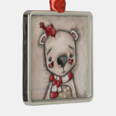 白くまおよび友人-オーナメント メタルオーナメント (右)
