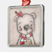 白くまおよび友人-オーナメント メタルオーナメント (左)