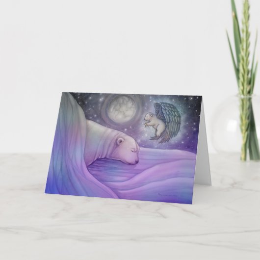 白くまおよび天使の休日カード シーズンカード (正面)