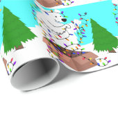白くまおよび木ライト ラッピングペーパー (ロールコーナー)