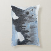 白くまおよび森林 アクセントクッション (正面(垂直))