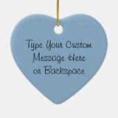 白くまのオーナメントの母ベビーのパーソナライズなギフト セラミックオーナメント (裏面)