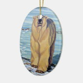 白くまのオーナメントパーソナライズなくまの装飾 セラミックオーナメント (左)