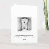 白くまのカブスのバースデー・カード カード (裏面)