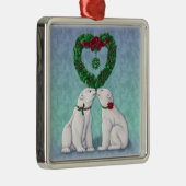 白くまのキスのオーナメント メタルオーナメント (右)