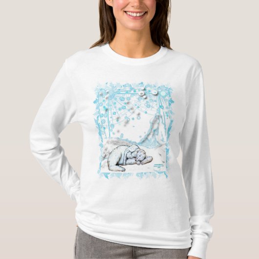 白くまのクリスマスのTシャツ Tシャツ (正面)