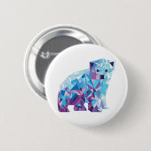 白くまのバッジ 缶バッジ (正面&裏面)