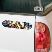 白くまのバンパーステッカーのカナダの野性生物のギフト バンパーステッカー (トラック上)