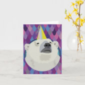 白くまのバースデー・カード カード (黄色い花)