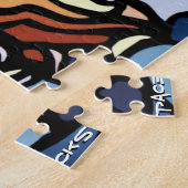 白くまのパズルのパーソナライズな白くまの芸術のギフト ジグソーパズル (側面)