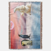 白くまのペンギン スローブランケット (正面縦)