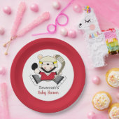 白くまのホッケー選手のカスタムな紙皿 ペーパープレート (パーティー)