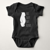 白くまのボディスーツのベビー及び子供の衣服 ベビーボディスーツ (正面)