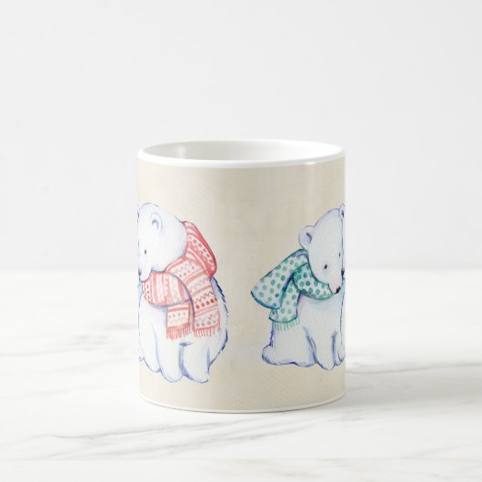 白くまのマグ。 POLARBEARのギフト コーヒーマグカップ (中央)