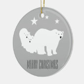 白くまのメリークリスマスのオーナメントの装飾 セラミックオーナメント (左)