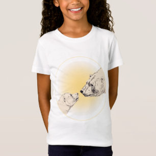 白くまのワイシャツの女の子のベビーくまのワイシャツ及びギフト Tシャツ